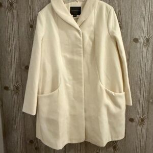 Covington Cream Off-white Coat Jacket Women's Plus Size 2X